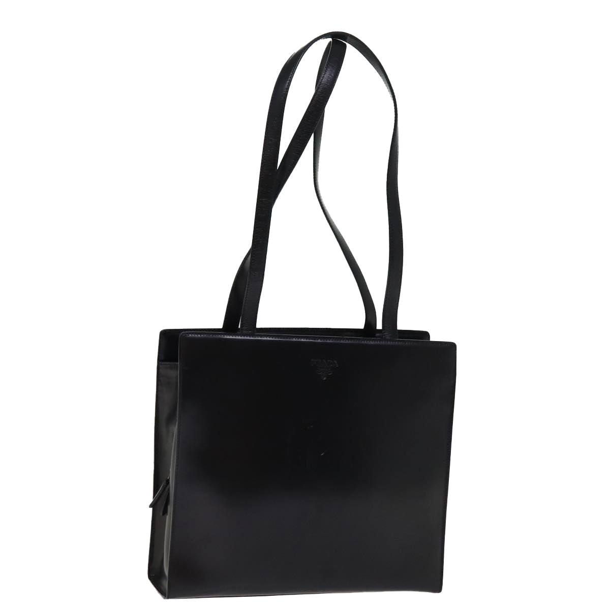 PRADA Shoulder Bag Leather Black  76370
