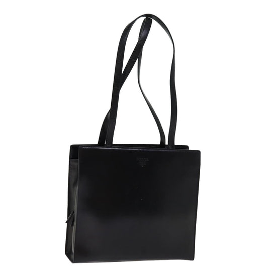 PRADA Shoulder Bag Leather Black  76370