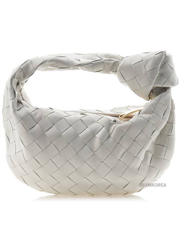Bottega Veneta Intrecciato Heart Detail Leather Tote Bag White