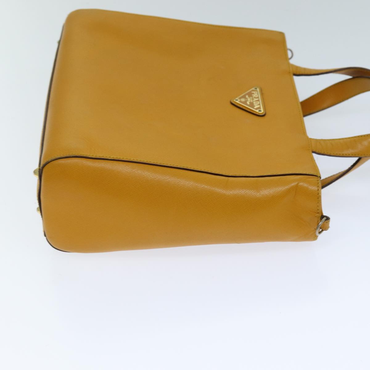 PRADA Hand Bag Safiano leather 2way Orange  76420