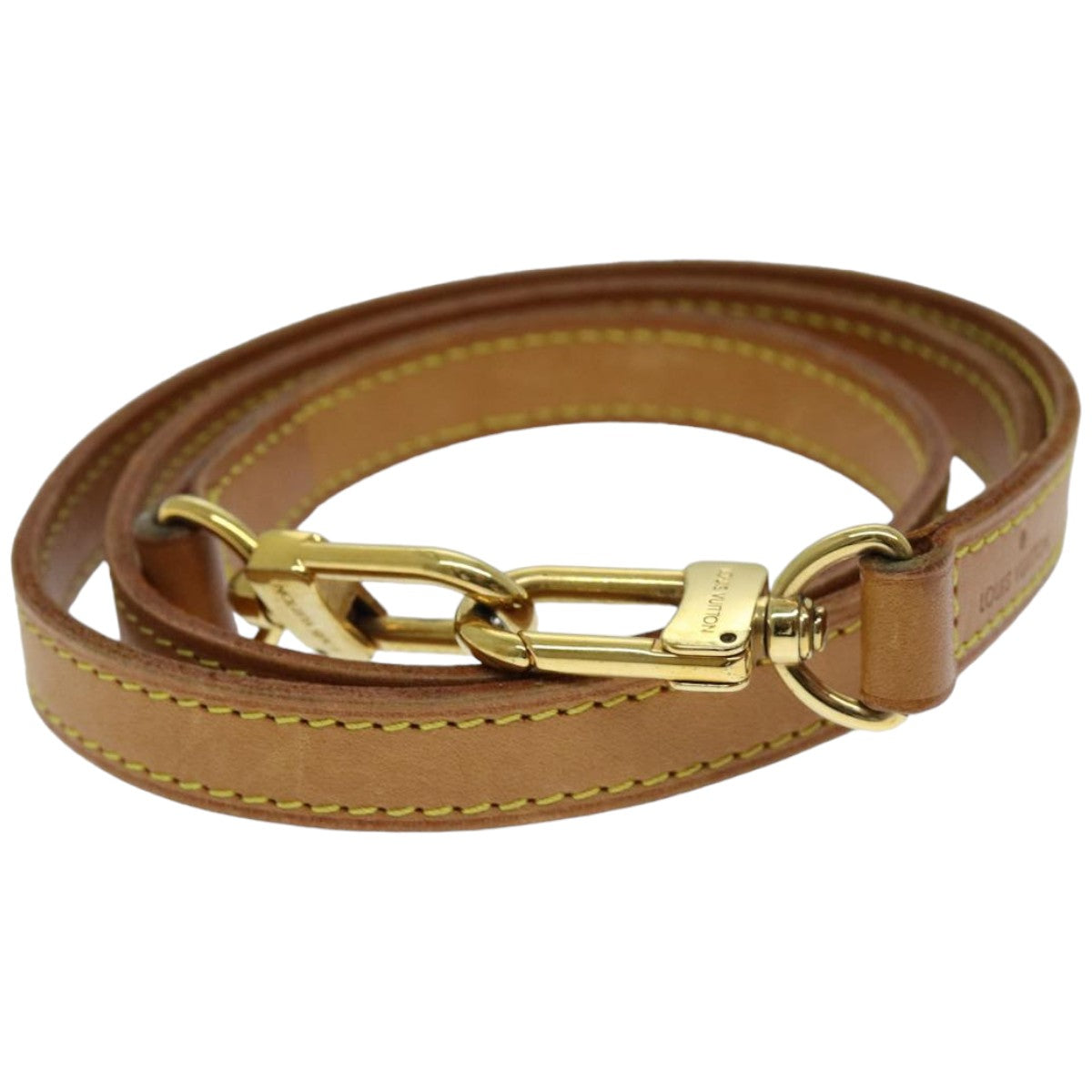 LOUIS VUITTON Shoulder Strap Leather 35.8"" Beige LV 76423