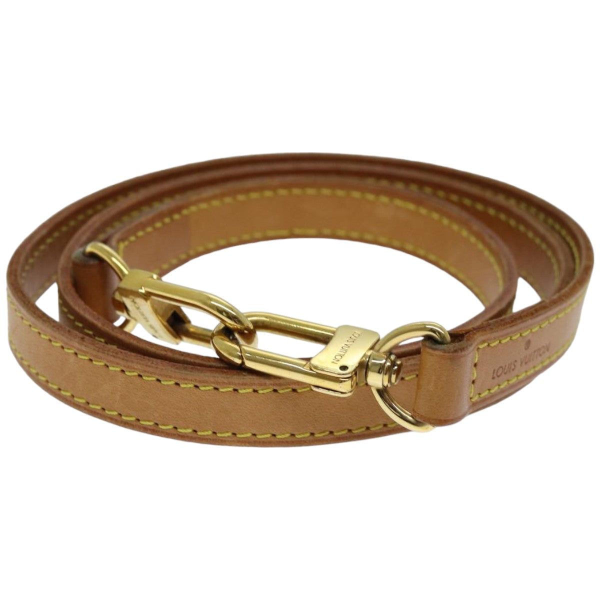 LOUIS VUITTON Shoulder Strap Leather 35.8"" Beige LV 76423