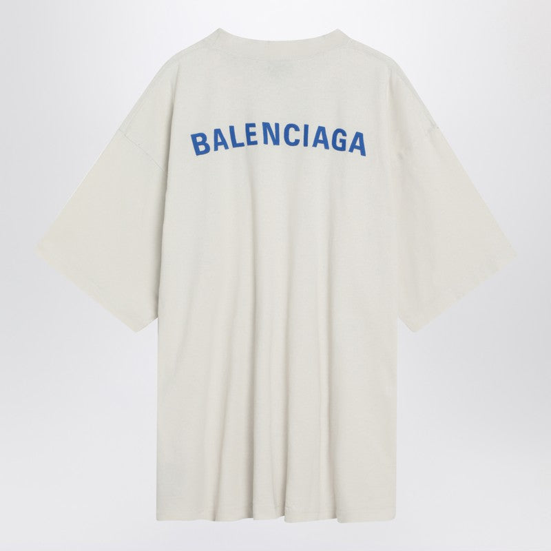 Balenciaga White New Balenciaga Back Medium Fit T-Shirt Men