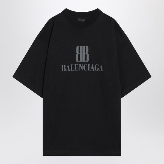 Balenciaga Faded Black Nano Bb Medium Fit T-Shirt Men
