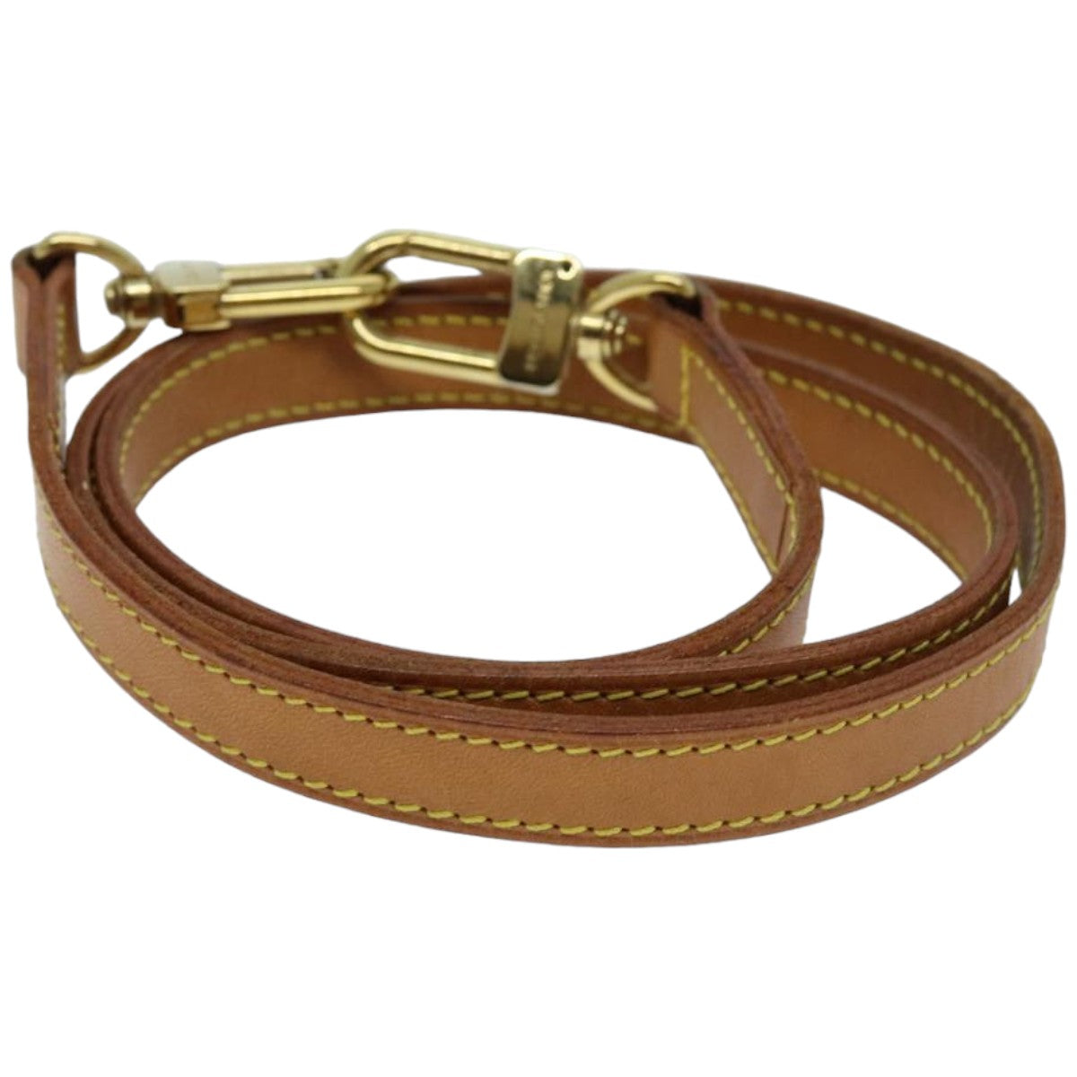 LOUIS VUITTON Shoulder Strap Leather 35.8"" Beige LV 76424