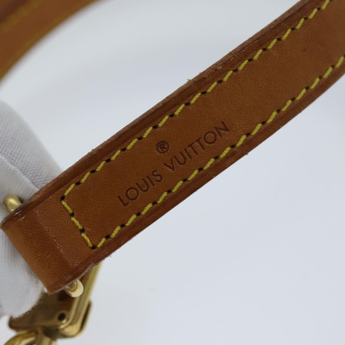 LOUIS VUITTON Shoulder Strap Leather 35.8"" Beige LV 76424