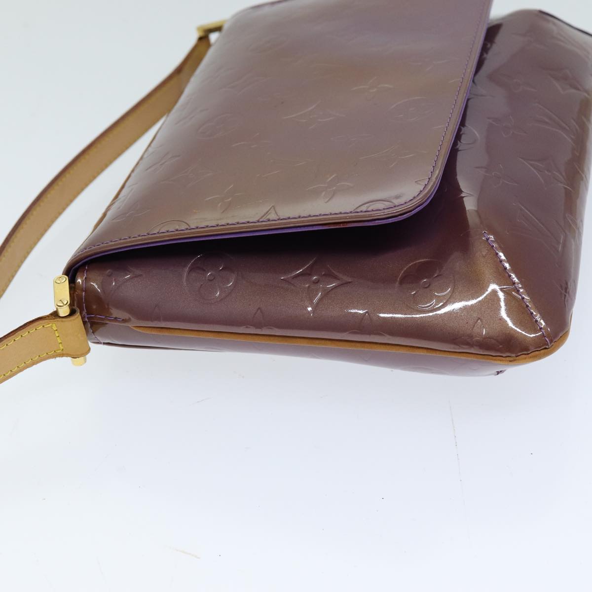 LOUIS VUITTON Monogram Vernis Thompson Street Bag Purple Viole M91095 76507