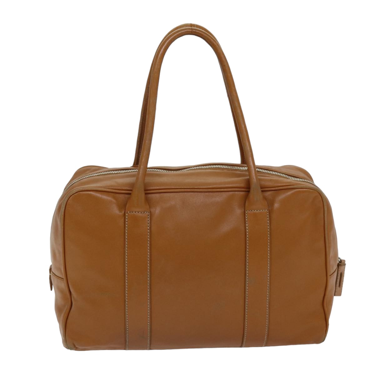 PRADA Hand Bag Leather Brown  76511