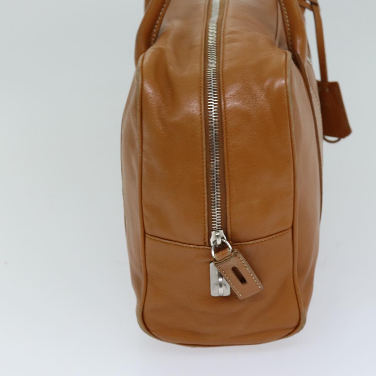 PRADA Hand Bag Leather Brown  76511
