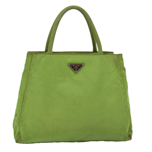 PRADA Hand Bag Nylon Green  76574