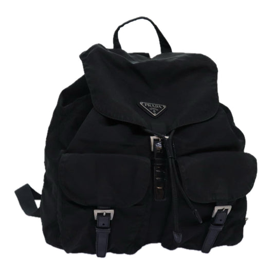 PRADA Backpack Nylon Black  76575