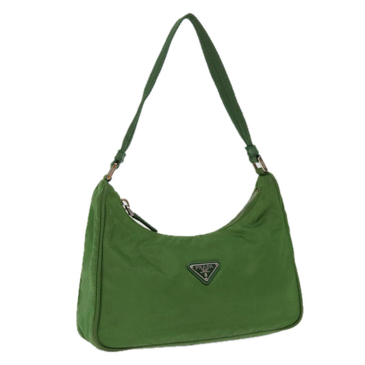 PRADA Hand Bag Nylon Green  76581