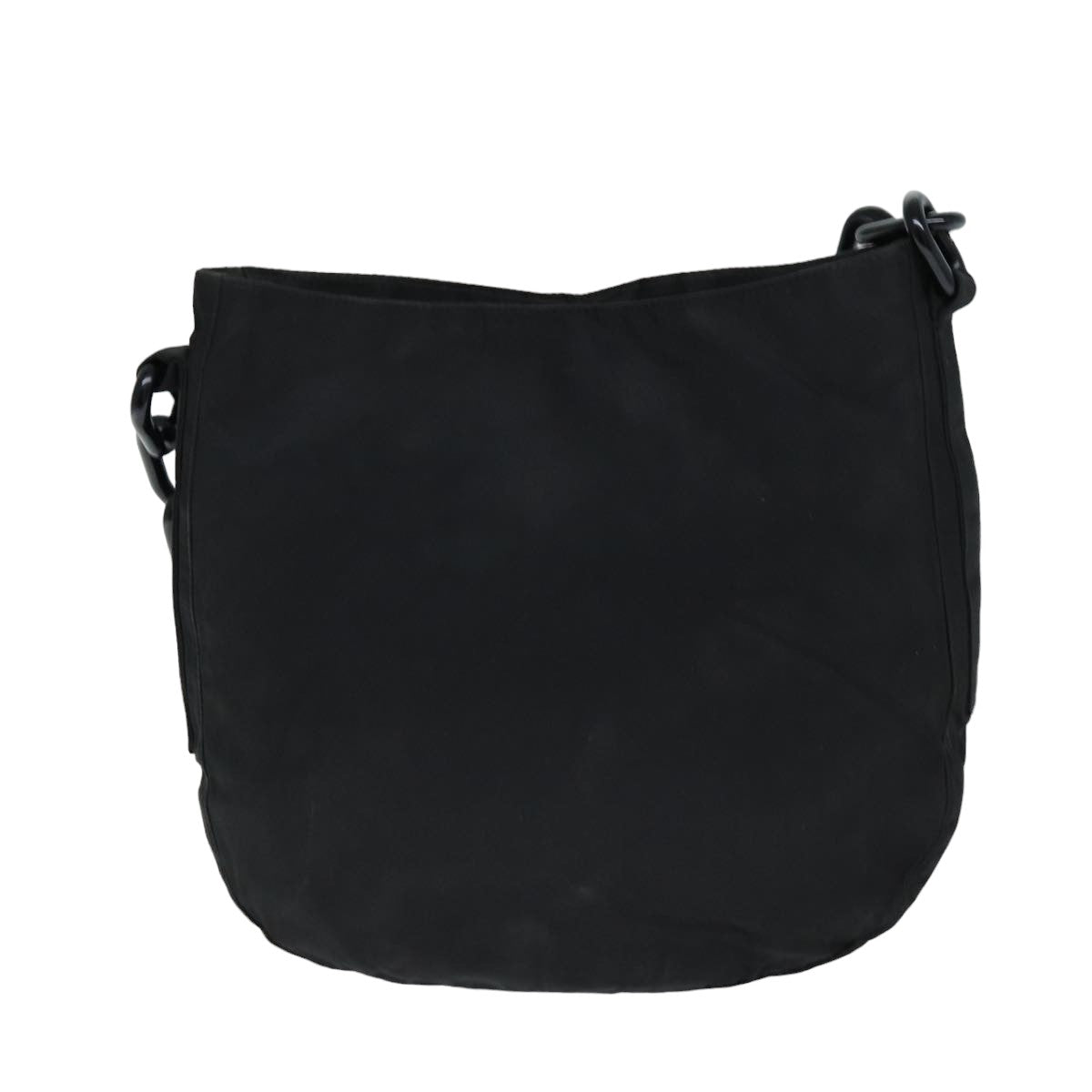 PRADA Chain Shoulder Bag Nylon Black  76582