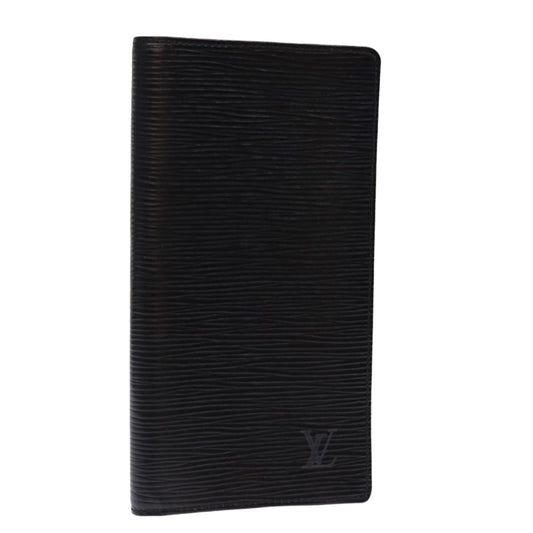 LOUIS VUITTON Epi Porte Cartes Credit Long Wallet Black M63212 LV 76607