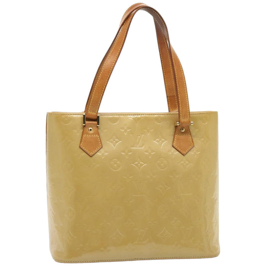 LOUIS VUITTON Monogram Vernis Houston Hand Bag Beige M91004 LV 76626