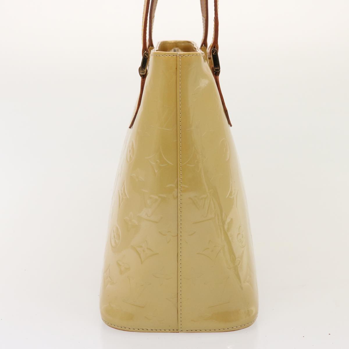 LOUIS VUITTON Monogram Vernis Houston Hand Bag Beige M91004 LV 76626