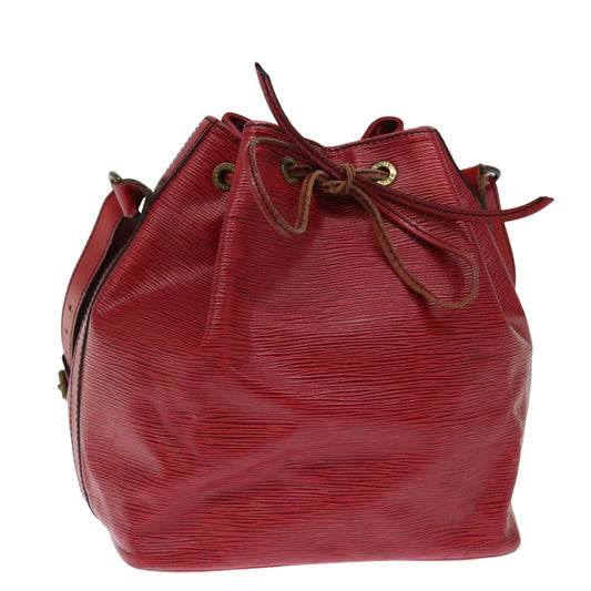 LOUIS VUITTON Epi Petit Noe Shoulder Bag Red M44107 LV 76627