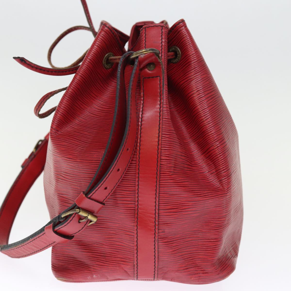 LOUIS VUITTON Epi Petit Noe Shoulder Bag Red M44107 LV 76627