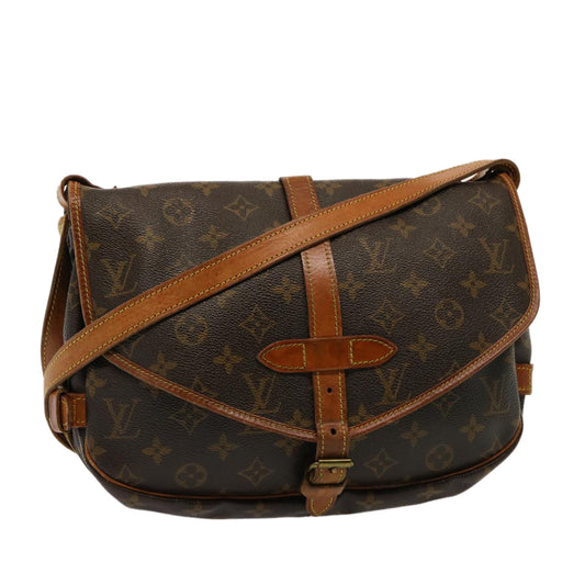 LOUIS VUITTON Monogram Saumur 30 Shoulder Bag M42256 LV 76686