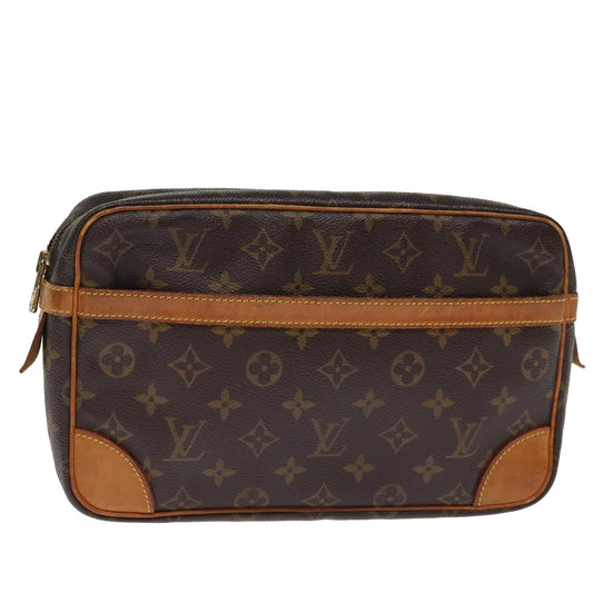 LOUIS VUITTON Monogram Compiegne 28 Clutch Bag M51845 LV 76688