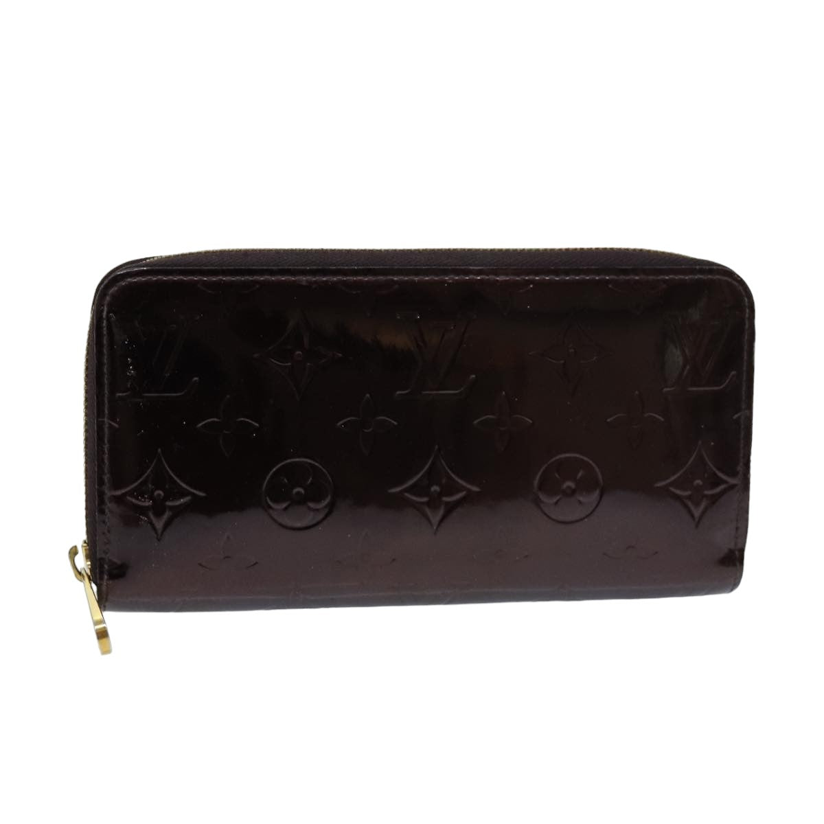 LOUIS VUITTON Monogram Vernis Zippy Wallet Wallet Amarante M93522 LV 76693