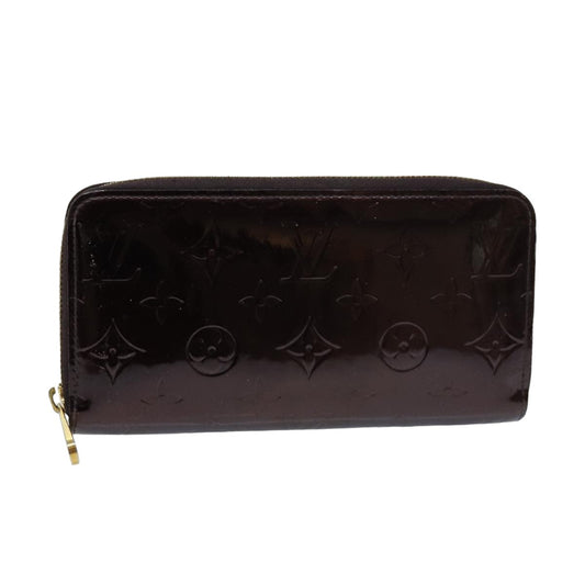 LOUIS VUITTON Monogram Vernis Zippy Wallet Wallet Amarante M93522 LV 76693