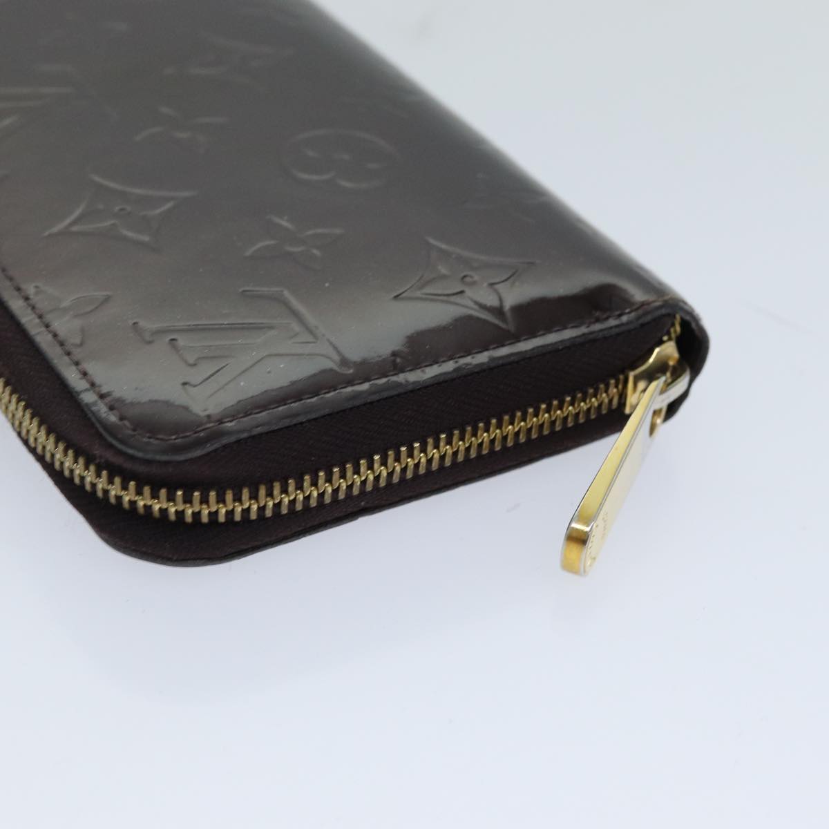 LOUIS VUITTON Monogram Vernis Zippy Wallet Wallet Amarante M93522 LV 76693