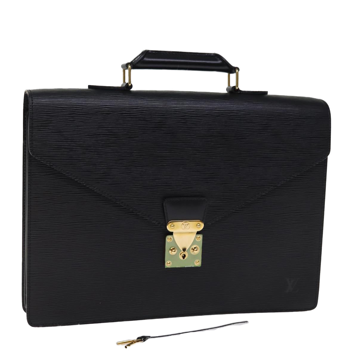 LOUIS VUITTON Epi Serviette Conseiller Briefcase Black M54422 LV 76713