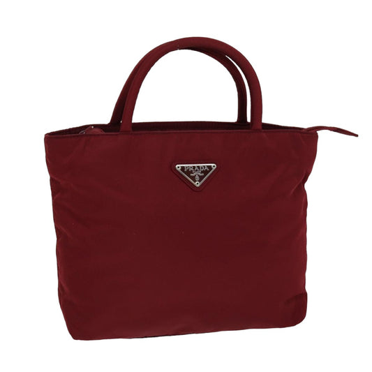 PRADA Hand Bag Nylon Red  76716