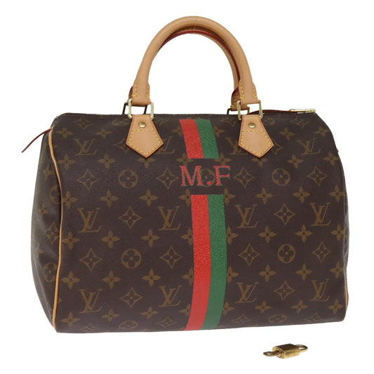 LOUIS VUITTON Monogram My LV Heritage Speedy 30 Hand Bag Red Green LV 76750