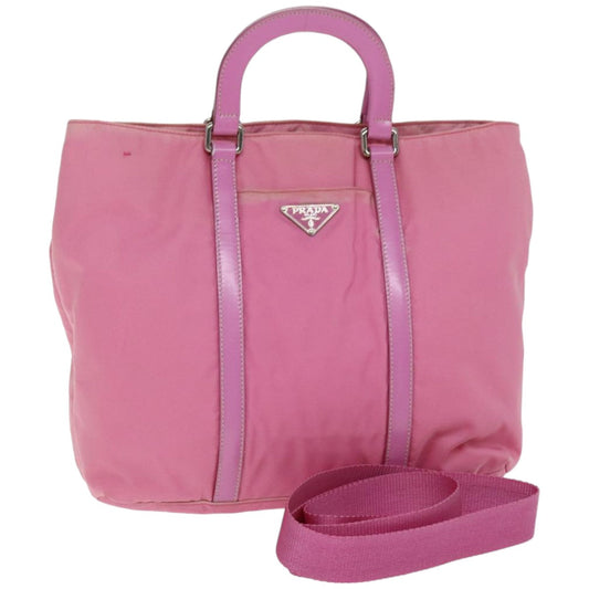 PRADA Hand Bag Nylon 2way Pink  76801