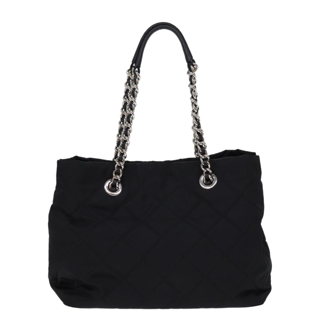 PRADA Chain Shoulder Bag Nylon 2way Black  76803