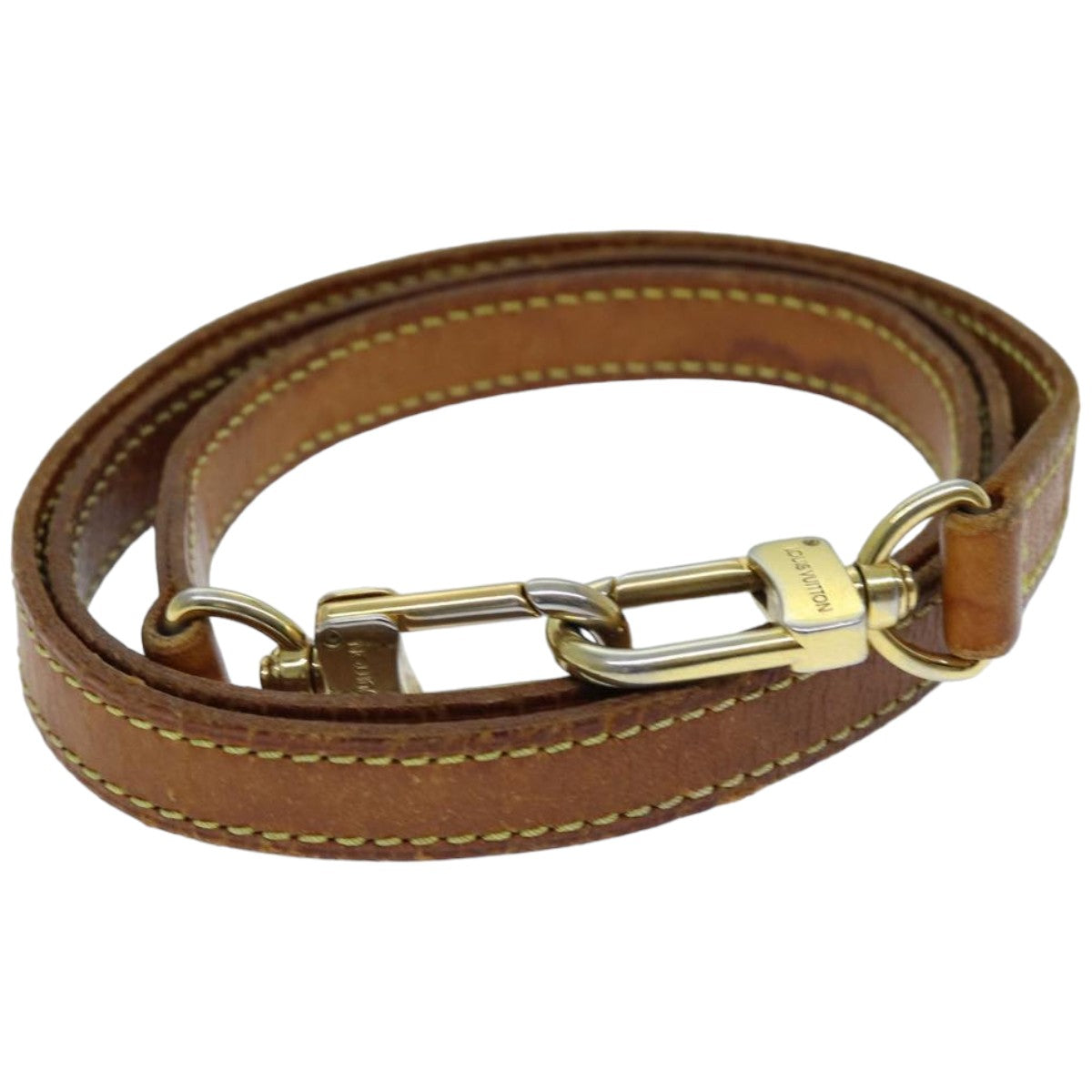 LOUIS VUITTON Shoulder Strap Leather 37"" Beige LV 76809
