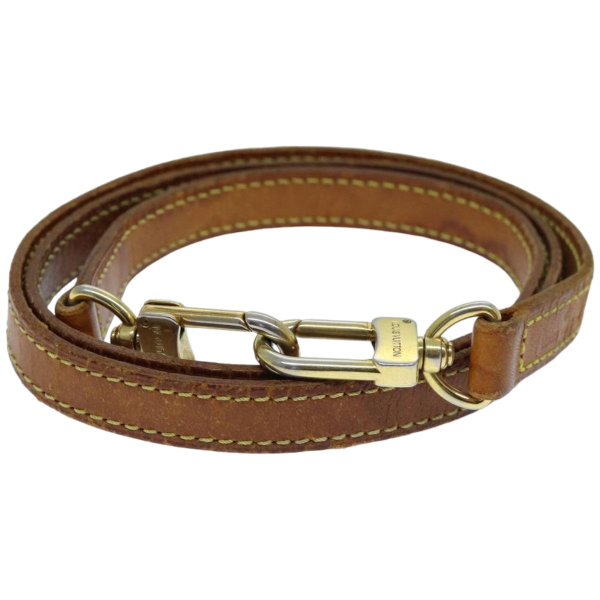 LOUIS VUITTON Shoulder Strap Leather 37"" Beige LV 76809