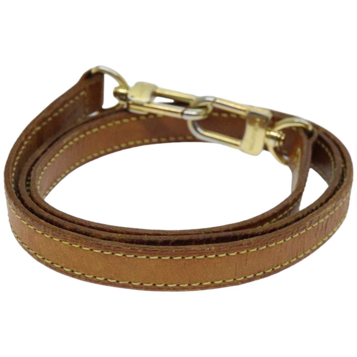 LOUIS VUITTON Shoulder Strap Leather 37"" Beige LV 76809