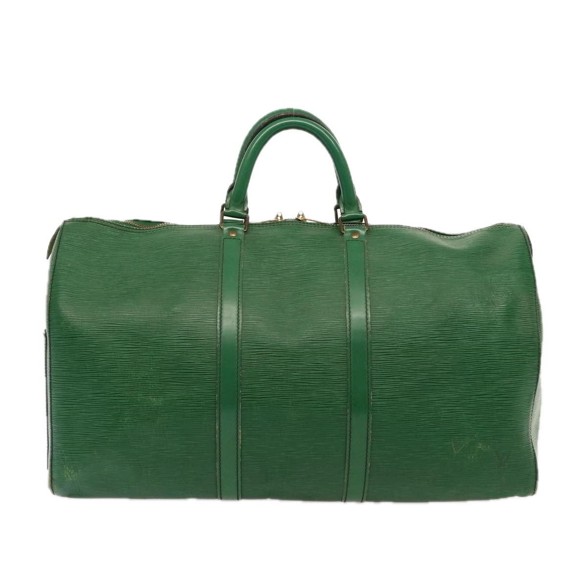 LOUIS VUITTON Epi Keepall 50 Boston Bag Green M42964 LV 76865