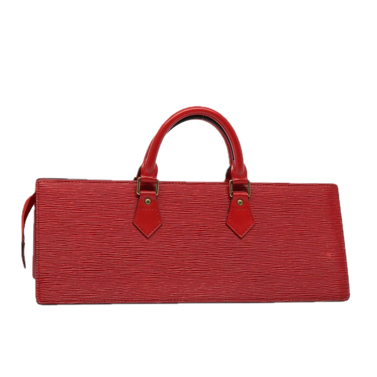 LOUIS VUITTON Epi Sac Triangle Hand Bag Red M52097 LV 76867
