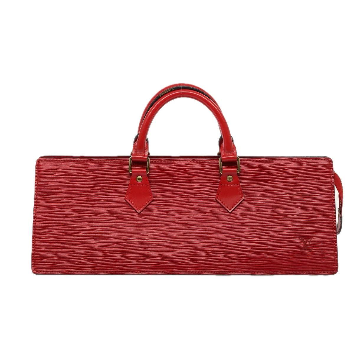 LOUIS VUITTON Epi Sac Triangle Hand Bag Red M52097 LV 76867