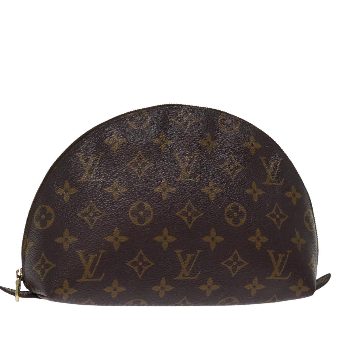 LOUIS VUITTON Monogram Trousse Demi Ronde Cosmetic Pouch M47520 LV 76931