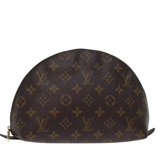 LOUIS VUITTON Monogram Trousse Demi Ronde Cosmetic Pouch M47520 LV 76931