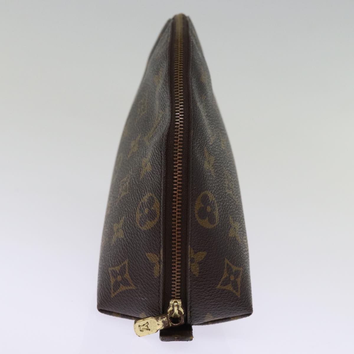 LOUIS VUITTON Monogram Trousse Demi Ronde Cosmetic Pouch M47520 LV 76931