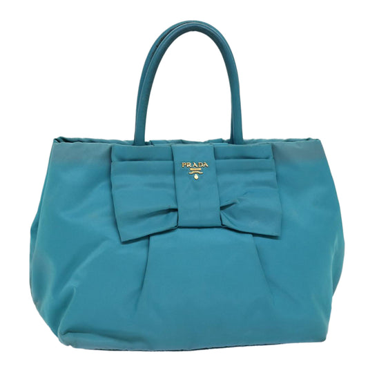 PRADA Hand Bag Nylon Turquoise Blue  76968