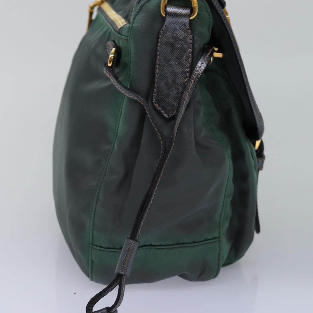 PRADA Shoulder Bag Nylon Khaki  76969