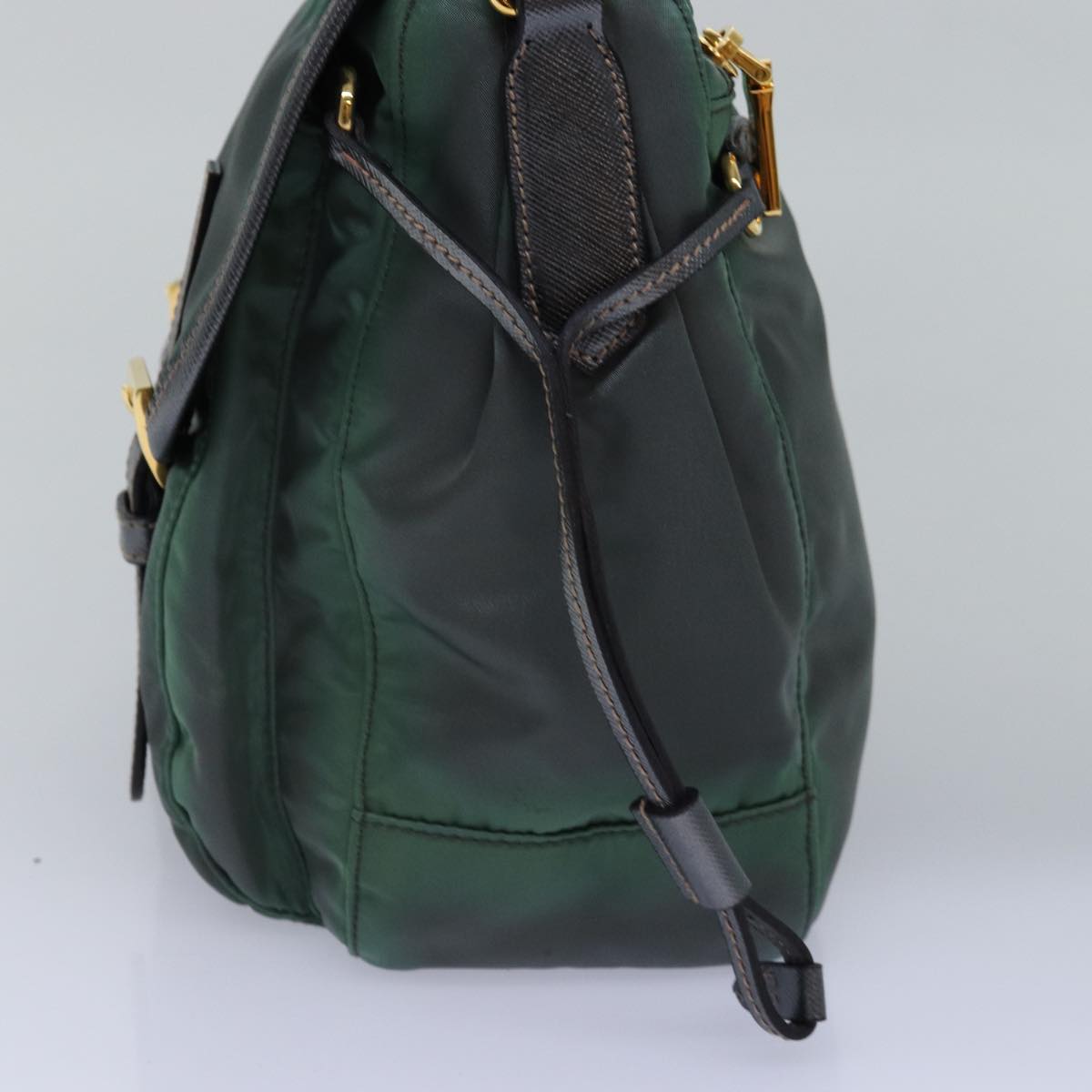 PRADA Shoulder Bag Nylon Khaki  76969