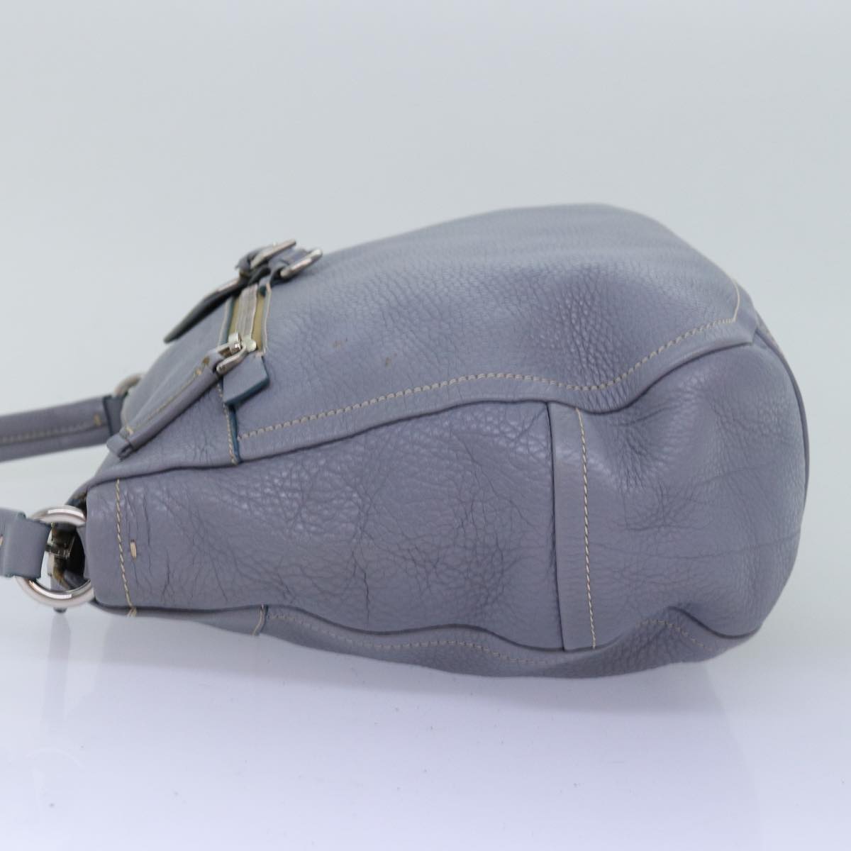 PRADA Tote Bag Leather Gray  76971