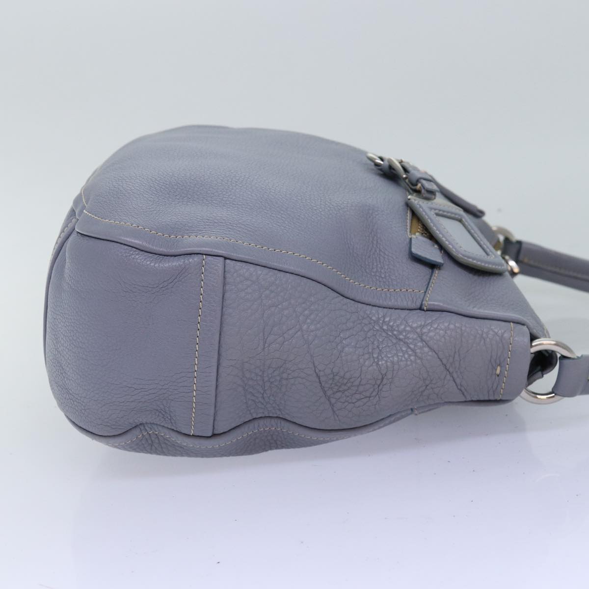 PRADA Tote Bag Leather Gray  76971