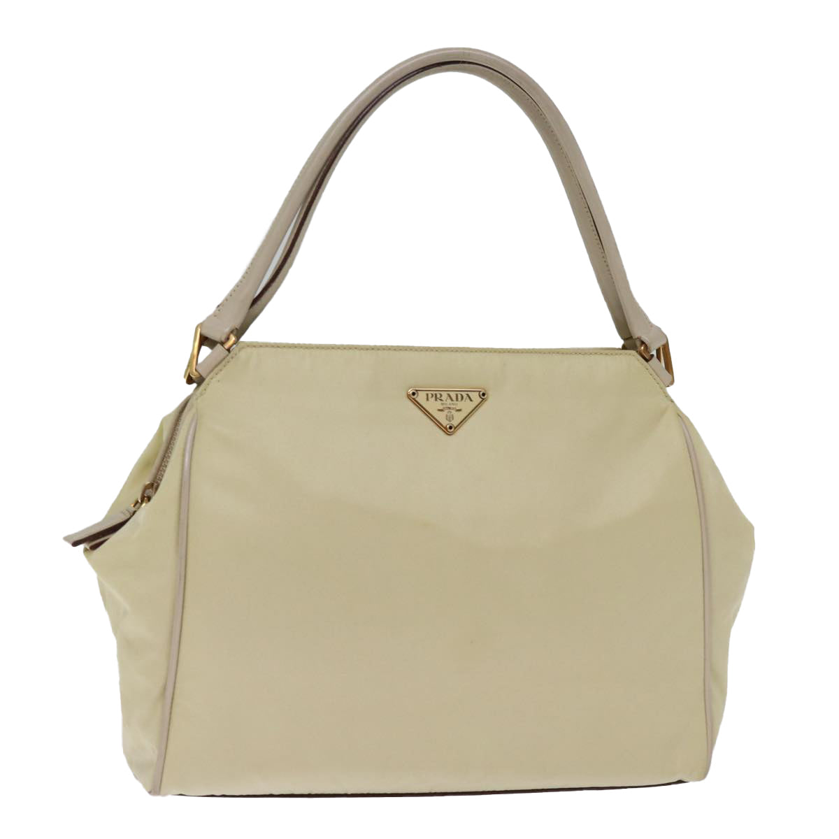 PRADA Tote Bag Nylon Cream  76972