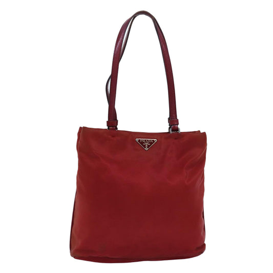 PRADA Hand Bag Nylon Red  76974
