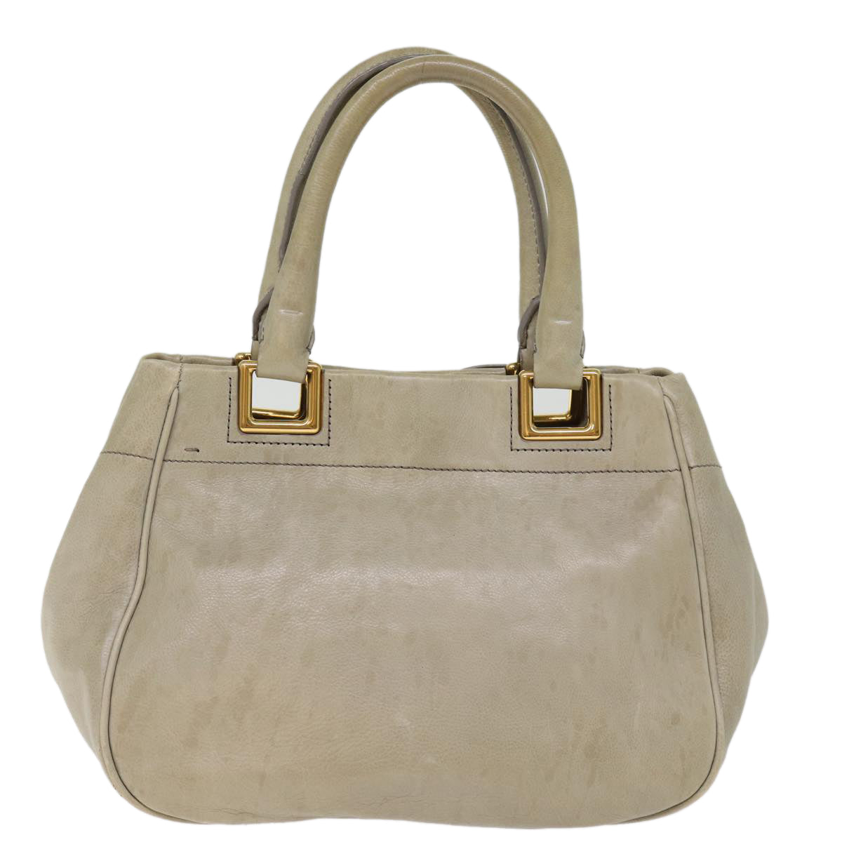 PRADA Hand Bag Leather 2way Gray  76977