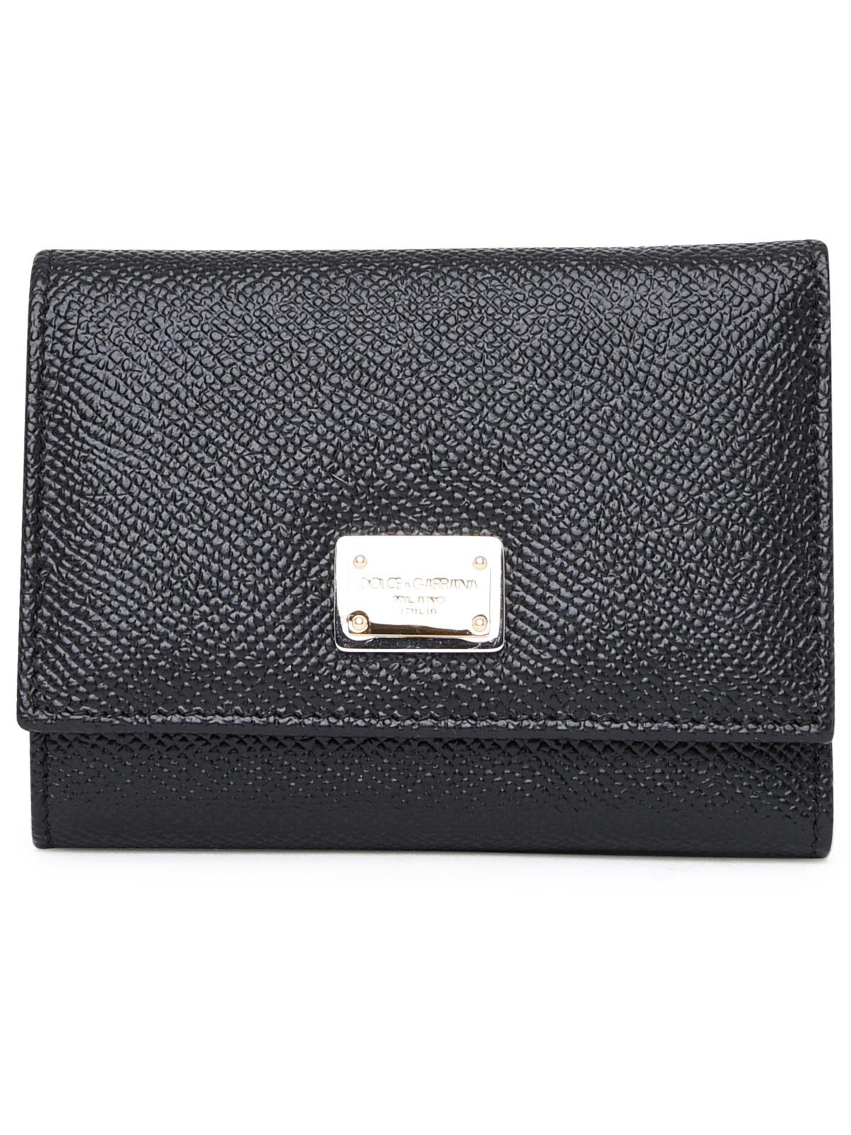 Dolce & Gabbana Black Leather Wallet Women